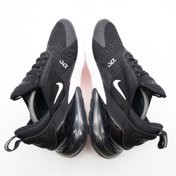 Nike Air Max 270 Men's Size 11.5 Black White Athletic Running Walking Sneakers - Picture 6 of 9